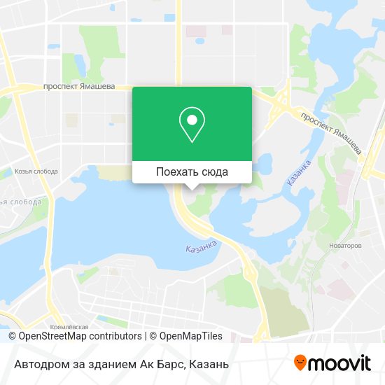 Карта Автодром за зданием Ак Барс