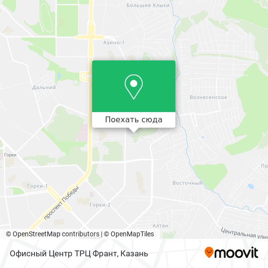 Карта Офисный Центр ТРЦ  Франт