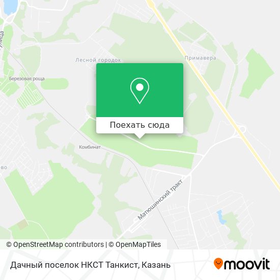 Карта Дачный поселок НКСТ  Танкист