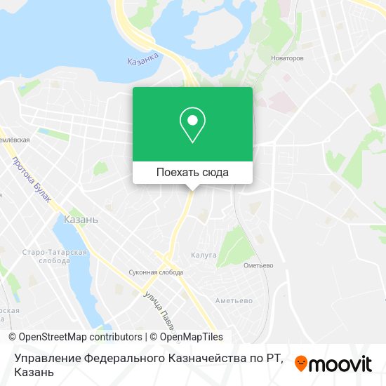 Карта Управление Федерального Казначейства по РТ