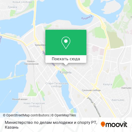 Карта Министерство по делам молодежи и спорту РТ