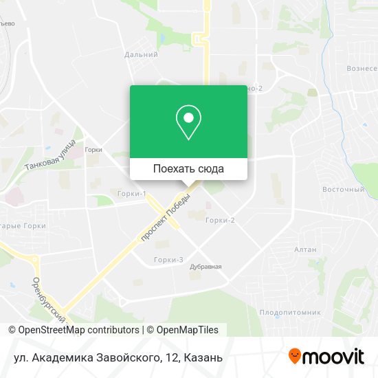 Карта ул. Академика Завойского, 12