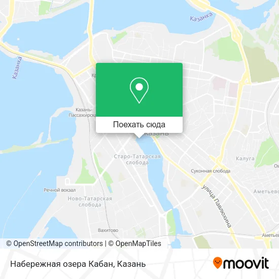 Карта Набережная озера Кабан