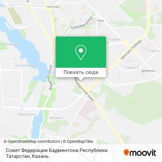Карта Совет Федерации Бадминтона Республики Татарстан