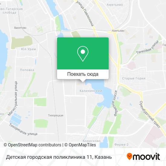 Карта Детская городская поликлиника 11