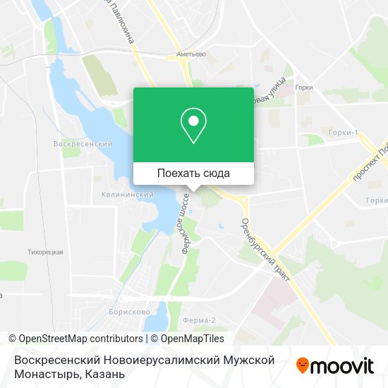 Карта Воскресенский Новоиерусалимский Мужской Монастырь