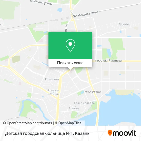 Карта Детская городская больница №1