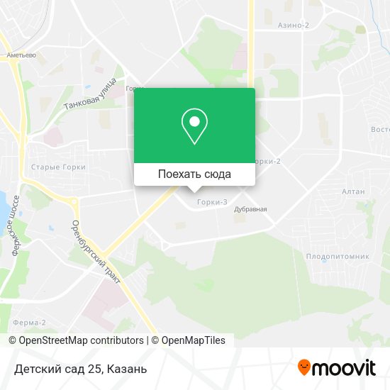 Карта Детский сад 25
