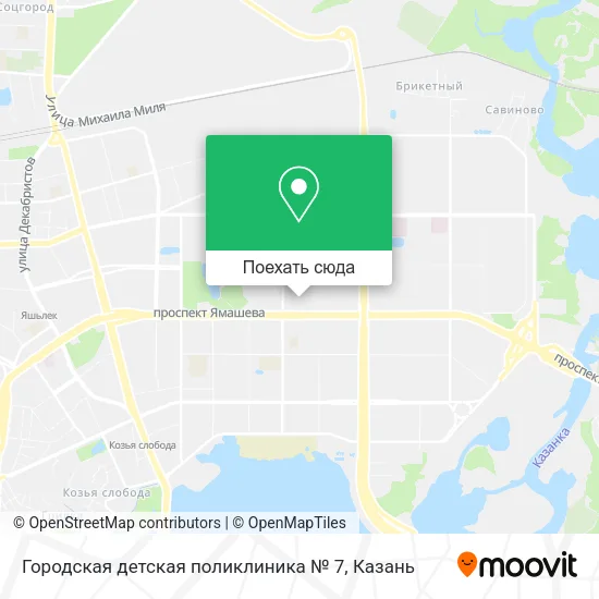 Карта Городская детская поликлиника № 7