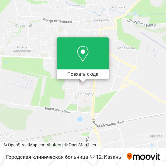 Карта Городская клиническая больница № 12