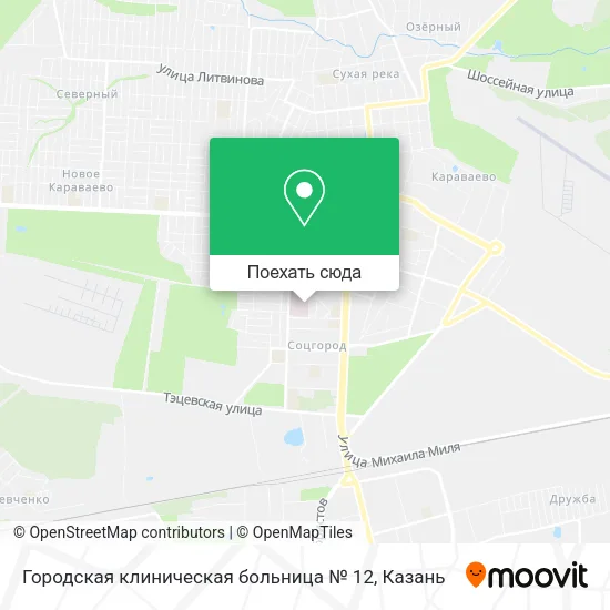Карта Городская клиническая больница № 12
