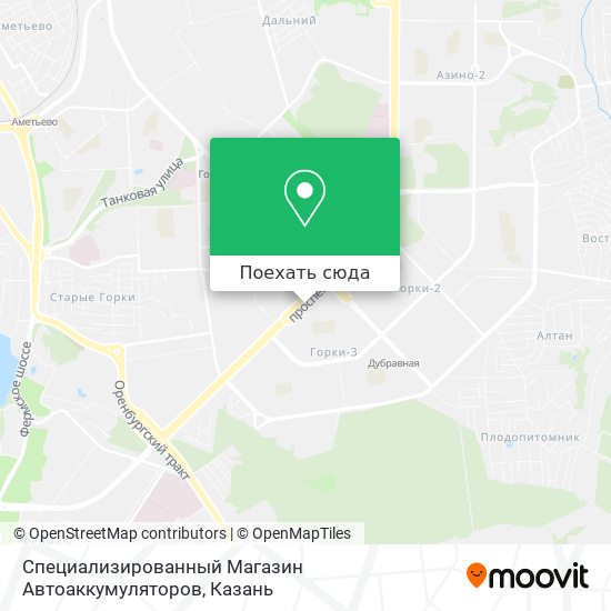 Карта Специализированный Магазин Автоаккумуляторов