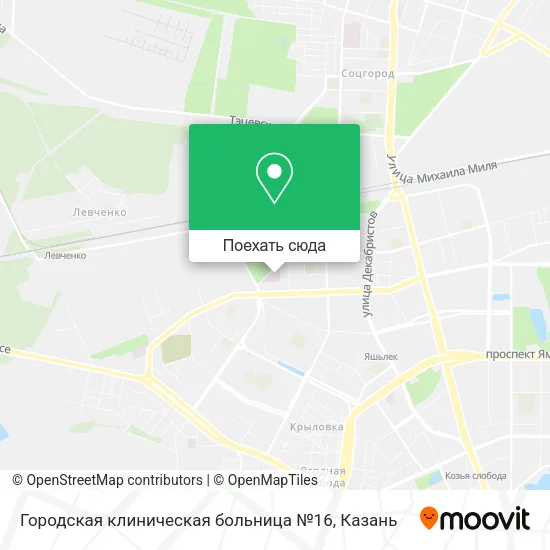 Карта Городская клиническая больница №16