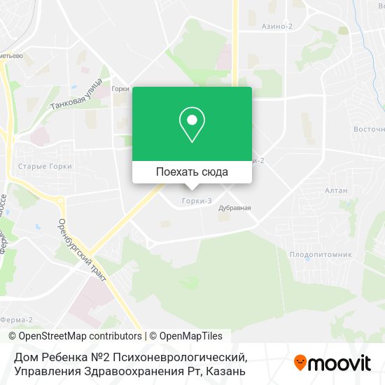 Карта Дом Ребенка №2 Психоневрологический, Управления Здравоохранения Рт