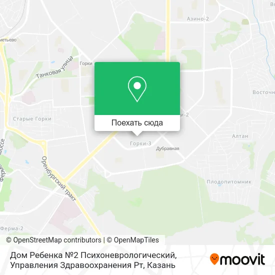 Карта Дом Ребенка №2 Психоневрологический, Управления Здравоохранения Рт
