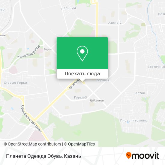Карта Планета Одежда Обувь