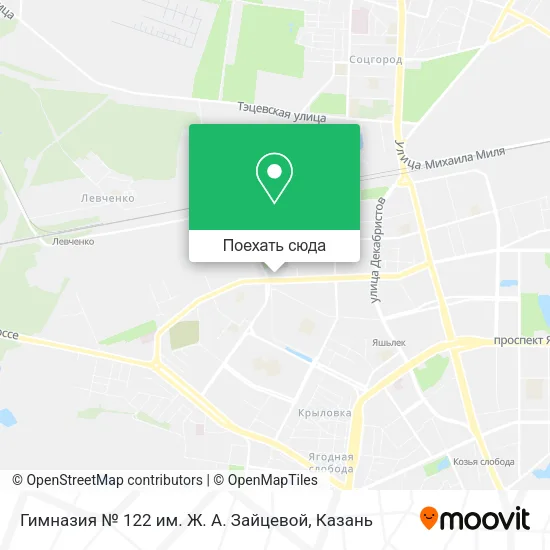 Карта Гимназия № 122 им. Ж. А. Зайцевой