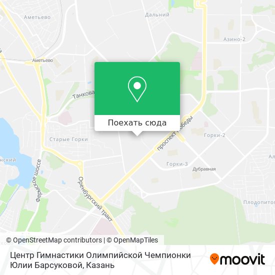 Карта Центр Гимнастики Олимпийской Чемпионки Юлии Барсуковой