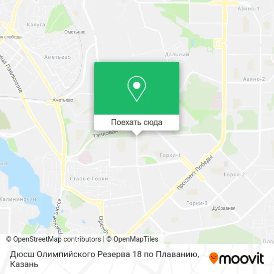 Карта Дюсш Олимпийского Резерва 18 по Плаванию