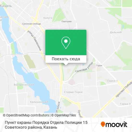 Карта Пункт охраны Порядка Отдела Полиции 15 Советского района