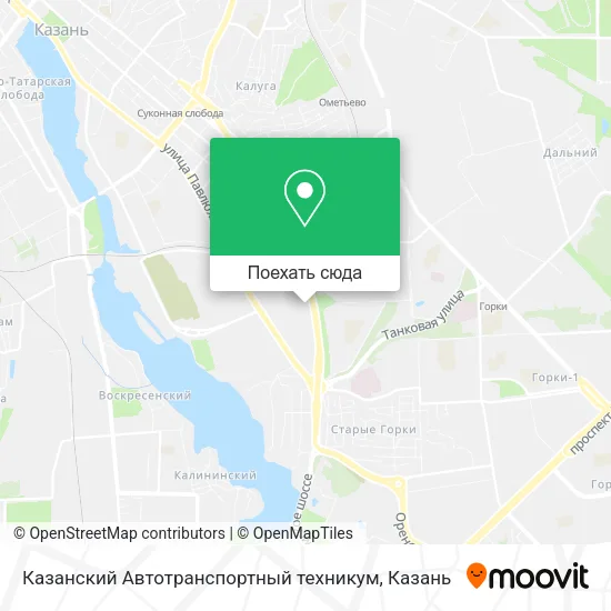 Карта Казанский Автотранспортный техникум