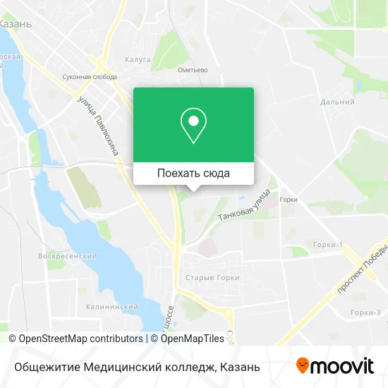 Карта Общежитие Медицинский колледж