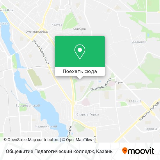 Карта Общежитие Педагогический колледж