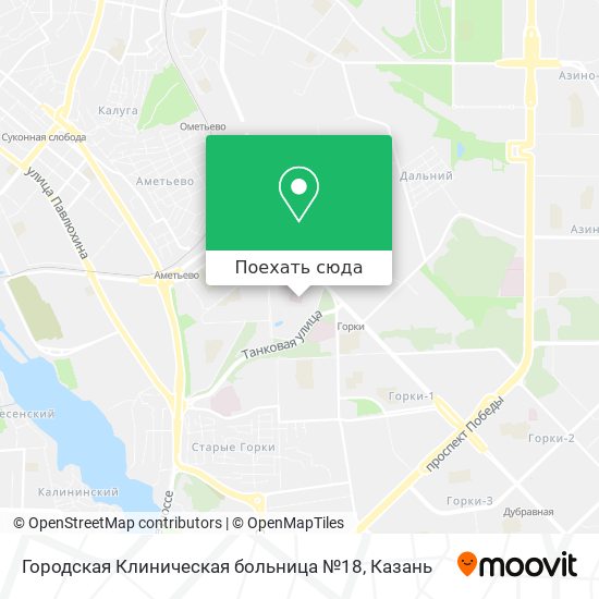 Карта Городская Клиническая больница №18