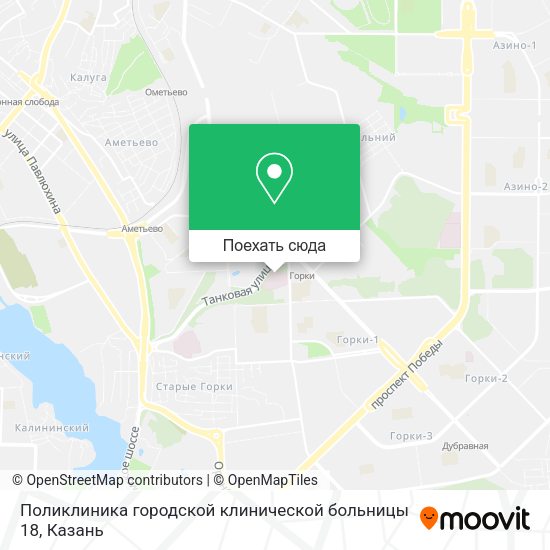Карта Поликлиника городской клинической больницы 18