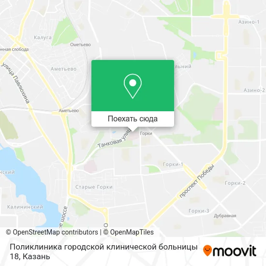 Карта Поликлиника городской клинической больницы 18