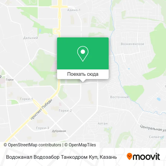 Карта Водоканал Водозабор Танкодром Куп