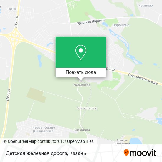 Карта Детская железная дорога
