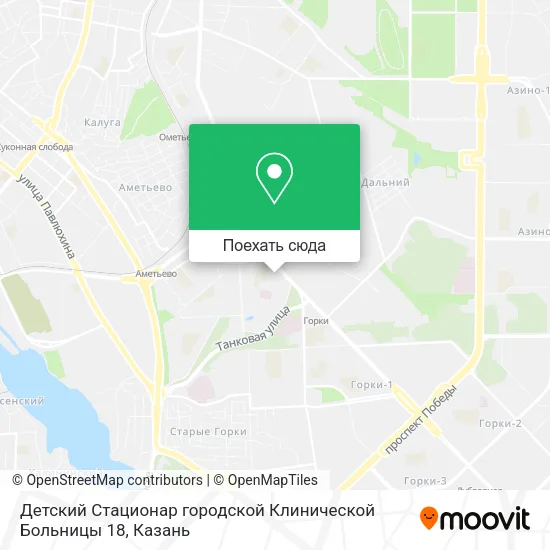 Карта Детский Стационар городской Клинической Больницы 18