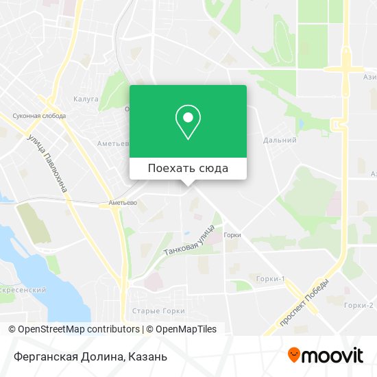 Карта Ферганская Долина
