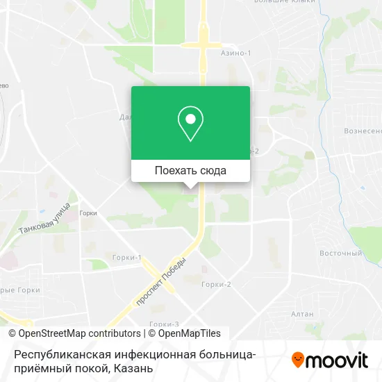 Карта Республиканская инфекционная больница-приёмный покой