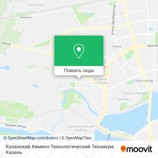 Карта Казанский Химико-Технологический Техникум