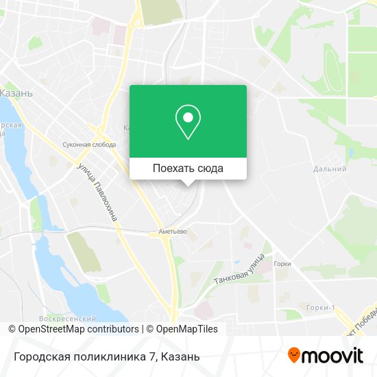 Карта Городская поликлиника 7