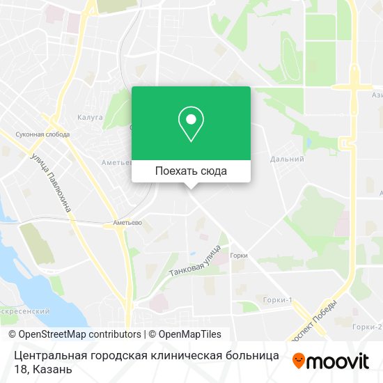 Карта Центральная городская клиническая больница 18