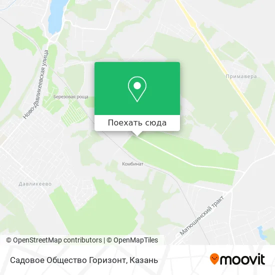 Карта Садовое Общество   Горизонт