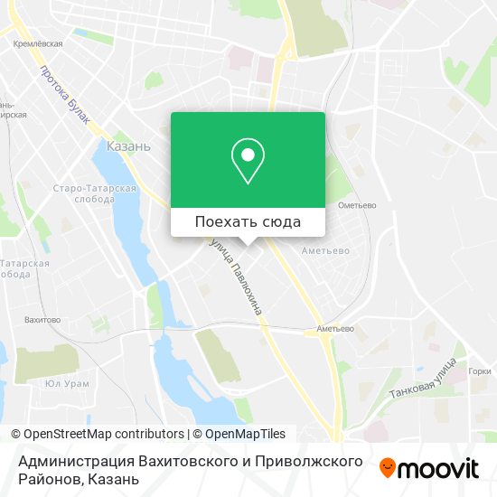 Карта Администрация Вахитовского и Приволжского Районов