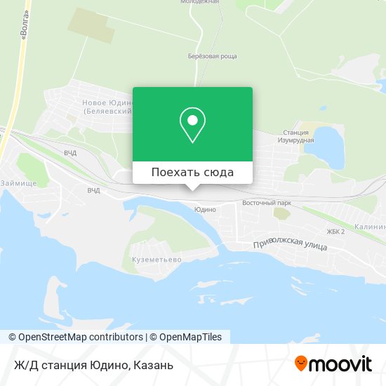 Карта Ж/Д станция Юдино