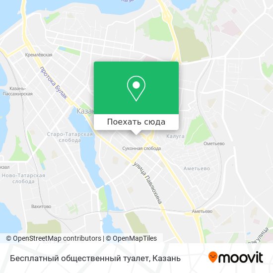 Карта Бесплатный общественный туалет