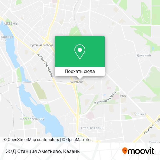 Карта Ж/Д Станция Аметьево