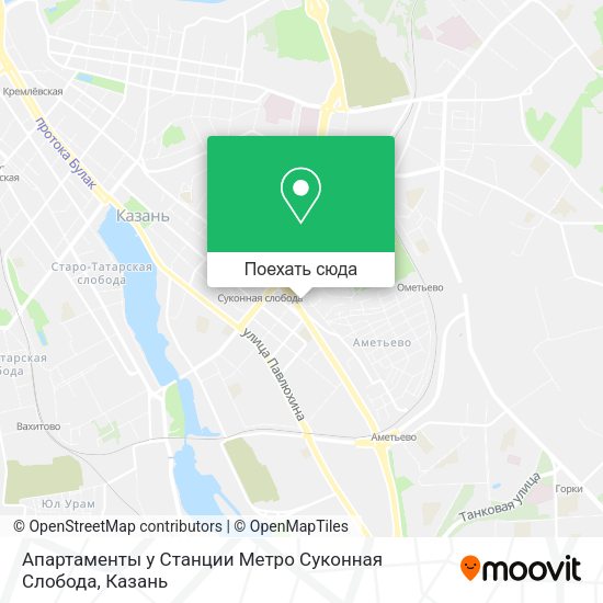 Карта Апартаменты у Станции Метро Суконная Слобода
