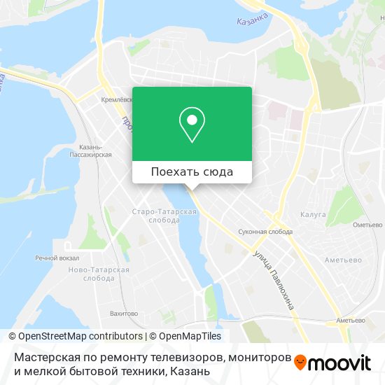 Карта Мастерская по ремонту телевизоров, мониторов и мелкой бытовой техники