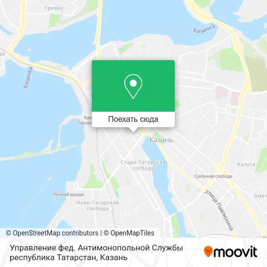 Карта Управление фед. Антимонопольной Службы республика Татарстан