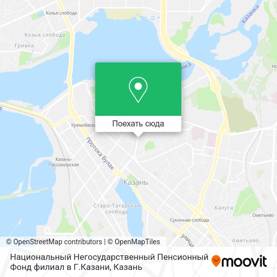 Карта Национальный Негосударственный Пенсионный Фонд филиал в Г.Казани