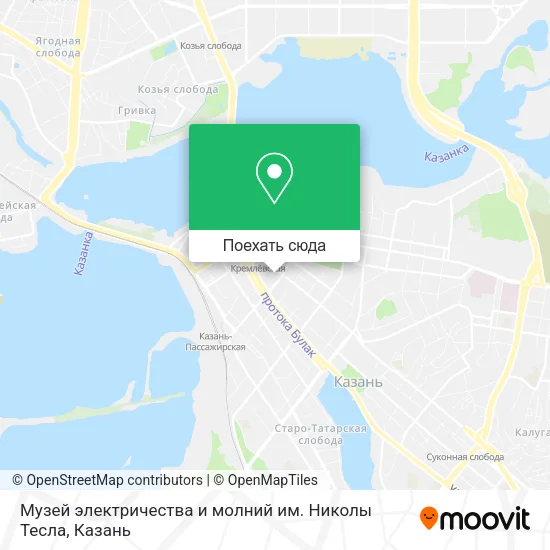 Карта Музей электричества и молний им. Николы Тесла
