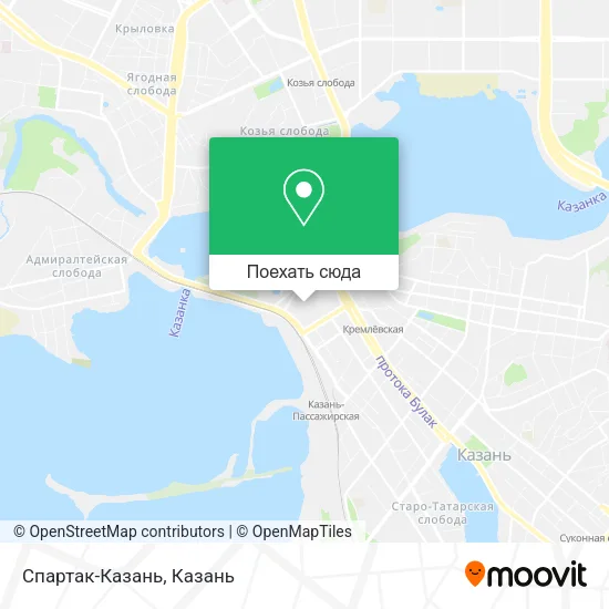 Карта Спартак-Казань