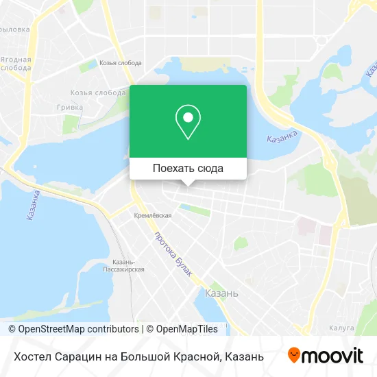 Карта Хостел Сарацин на Большой Красной